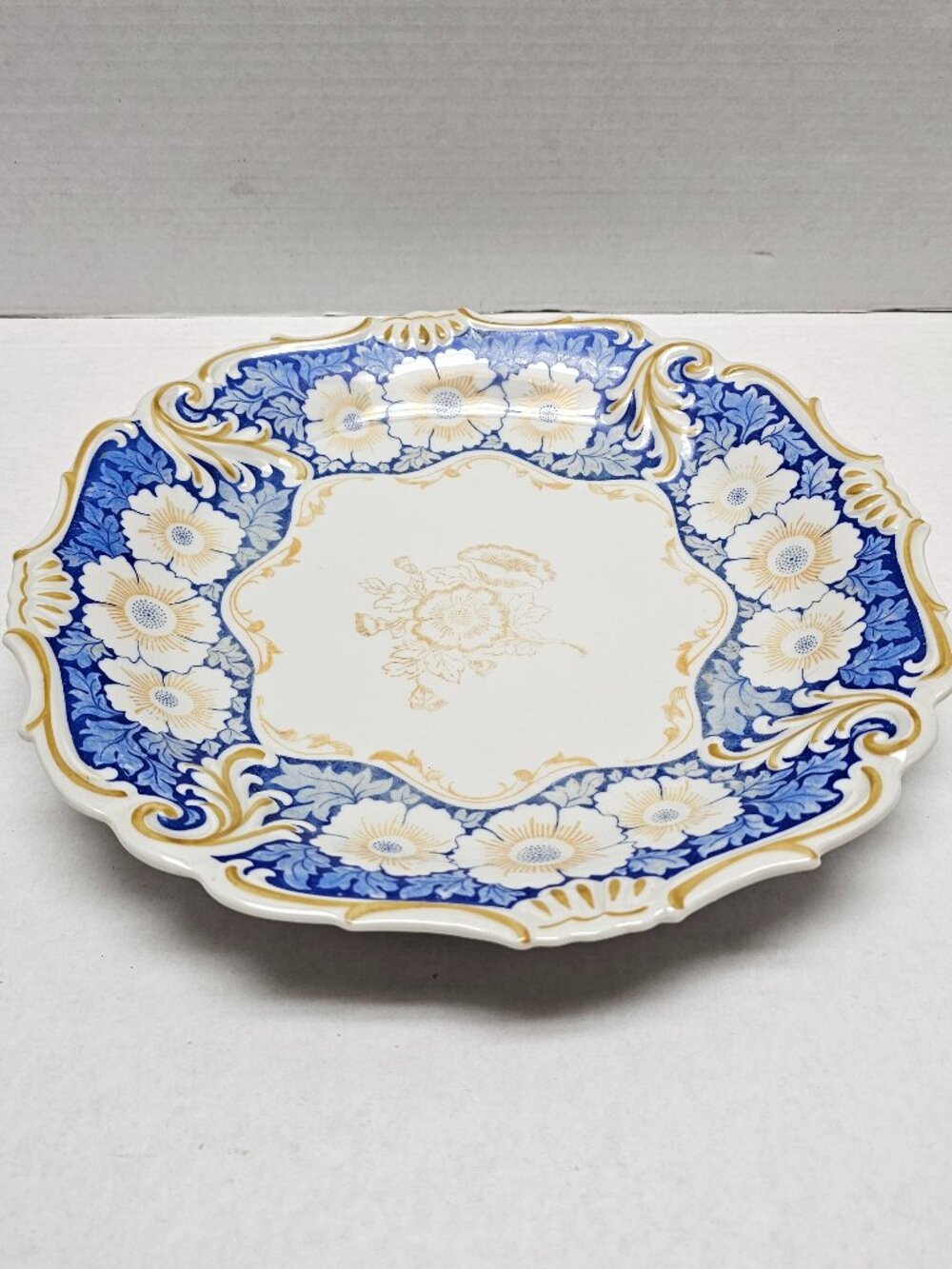 Vintage Antique Schwarzenhammer Bavaria Germany Porcelain Plate Scalloped Rim